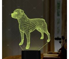 Beling 3D lampa, Rottweiler , 7 barevná S42QASTA