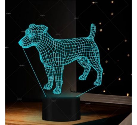 Beling 3D lampa, Rusell terrier, 7 barevná S42QASTA
