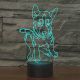 Beling 3D lampa,Husky štena , 7 barevná SQWASSATA