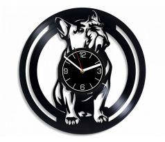 Beling nástenne hodiny Farancúzky bull dog čierne, GLX52Q9