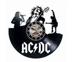 Beling nástenne vinylové hodiny AD/DC, čierne S300