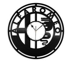 Beling nástenne vinylové hodiny Alfa Romeo čierne, 59FFJHQ