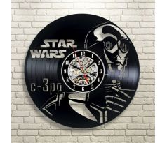 Beling nástenne vinylové hodiny C-3PO čierne, 59A365FJQ