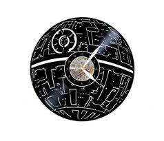 Beling nástenne vinylové hodiny Death Star 2 čierne, 59A36QDDD546