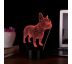 Beling 3D lampa, Francúzsky bull dog, 7 barevná S29