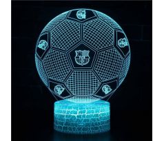 Beling 3D lampa, Lopta s logom FCB barcelona, 7 barevná S89