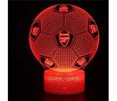 Beling 3D lampa, Lopta s logom Arsenal, 7 barevná S96
