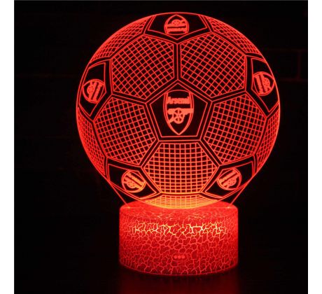 Beling 3D lampa, Lopta s logom Arsenal, 7 barevná S96