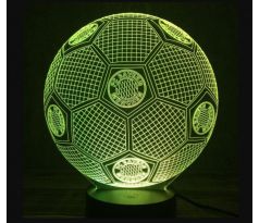 Beling 3D lampa, Lopta s logom FC Bayern Mníchov, 7 Barevná S88