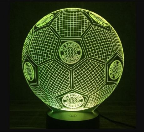 Beling 3D lampa, Lopta s logom FC Bayern Mníchov, 7 Barevná S88