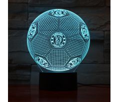 Beling 3D lampa, Lopta s logom Chelsea, 7 barevná S87