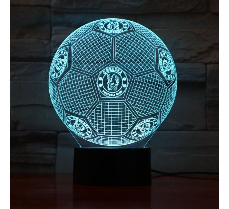 Beling 3D lampa, Lopta s logom Chelsea, 7 barevná S87