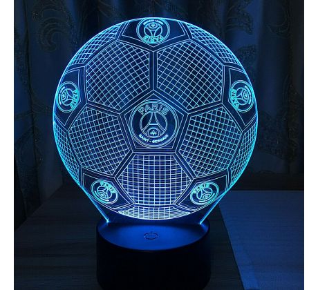Beling 3D lampa, 3D lampa lopta s logom PSG Paris, 7 barevnáDDRKS8
