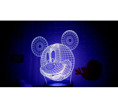 Beling Dětská lampa, Mickey mouse, 7 barevná S9139
