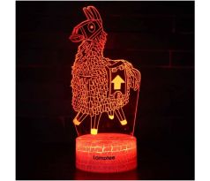 Beling 3D lampa, Fortnite Lama, 7 farebná L3DD41D54