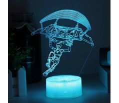 Beling 3D lampa, Fortnite Parašutista , 7 farebná L3DDC5