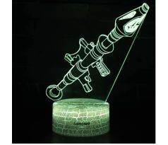 Beling 3D lampa, Fortnite raketomet, 7 farebná L3FQW54