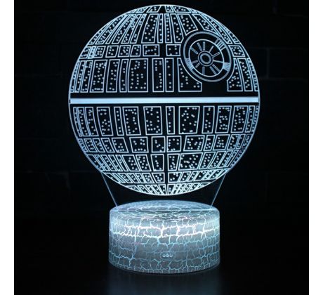 Beling 3D star wars lampa, Death Star, 7 barevná S5