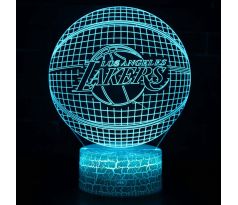 Beling 3D lampa, 3D lampa NBA Los Angels Lakers, 7 barevná DDCKJS8