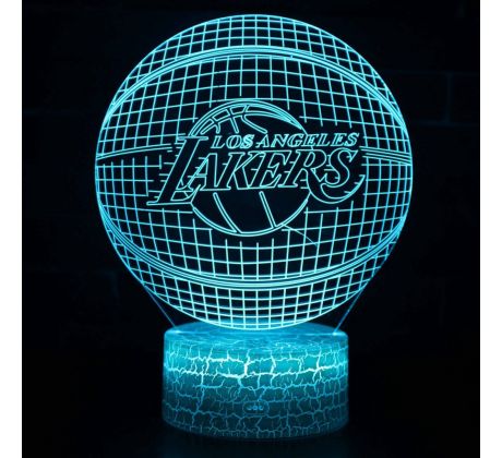 Beling 3D lampa, 3D lampa NBA Los Angels Lakers, 7 barevná DDCKJS8