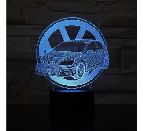 Beling 3D lampa, VW golf, 7 barevná S69DSA