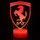 Beling 3D lampa, Ferrari logo, 7 barevná S57