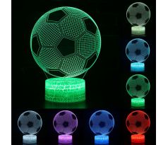 Beling 3D lampa, Futbalová Lopta, 7 barevná S97