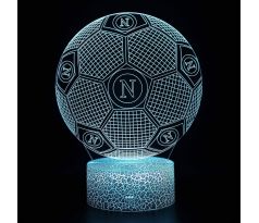 Beling 3D lampa, 3D lampa lopta s logom Neapol, 7 barevná S71SKS8