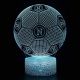 Beling 3D lampa, 3D lampa lopta s logom Neapol, 7 barevná S71SKS8