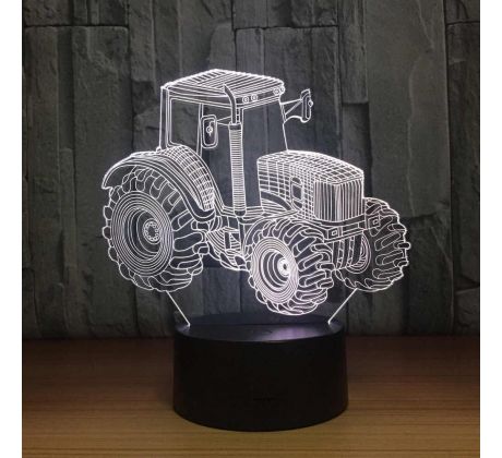 Beling 3D lampa, traktor, 7 farebná HV54sss