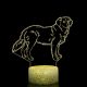 Beling 3D lampa, Zlatý retríver, 7 farebná JAK5