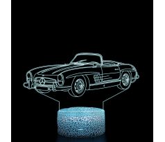 Beling 3D lampa,1958 Mercedes 300SL, 7 farebná O2