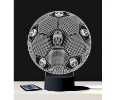 Beling 3D lampa, Lopta s logom Juventus, 7 barevná S90