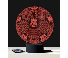 Beling 3D lampa, Lopta s logom Liverpool, 7 barevná S91