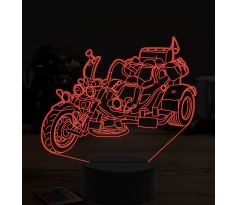 Beling 3D lampa,Trojkolka, 7 farebná ZZ60