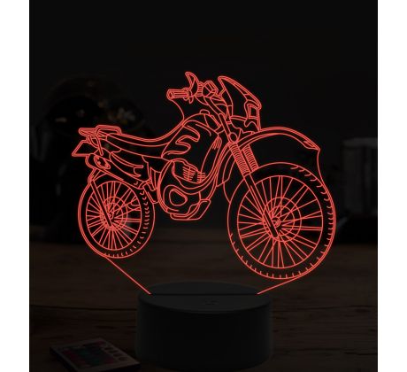 Beling 3D lampa,Motokrossová motorka 2, 7 farebná ZZ51