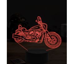 Beling 3D lampa, harley davidson night road, 7 farebná ZZ40