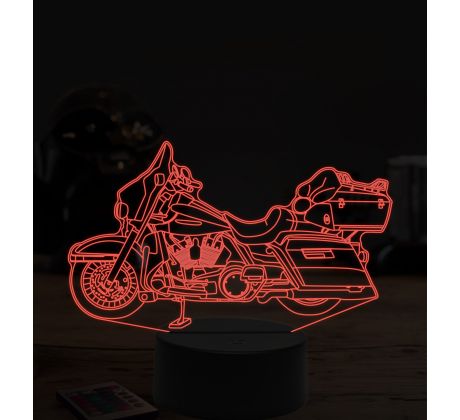 Beling 3D lampa,harley davidson electra glid, 7 farebná ZZ39