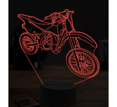 Beling 3D lampa,Dirt bike 2, 7 farebná ZZ33