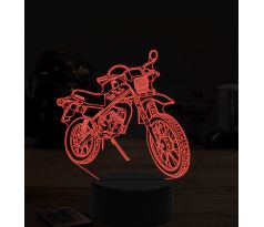 Beling 3D lampa, motokrosová motorka, 7 farebná ZZ31