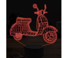 Beling 3D lampa,vespa skúter, 7 farebná ZZ13