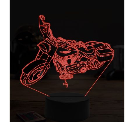 Beling 3D lampa, Harley davidson road king, 7 farebná ZZ6