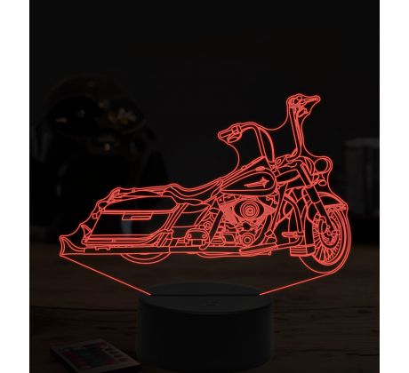 Beling 3D lampa, Harley davidson bike, 7 farebná ZZ5