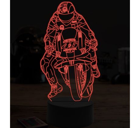 Beling 3D lampa, moto GP 1, 7 farebná ZZ2