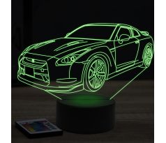 Beling 3D lampa,nissan GTR R35 model 2, 7 farebná Y115