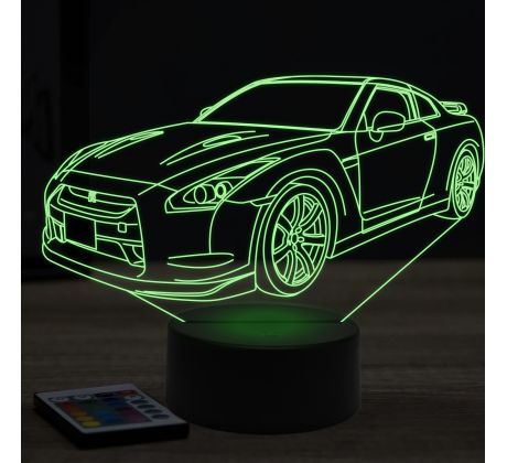 Beling 3D lampa,nissan GTR R35 model 2, 7 farebná Y115