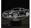 Beling 3D lampa,nissan GTR R35, 7 farebná Y114