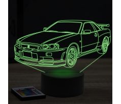 Beling 3D lampa,nissan GTR R34, 7 farebná Y113