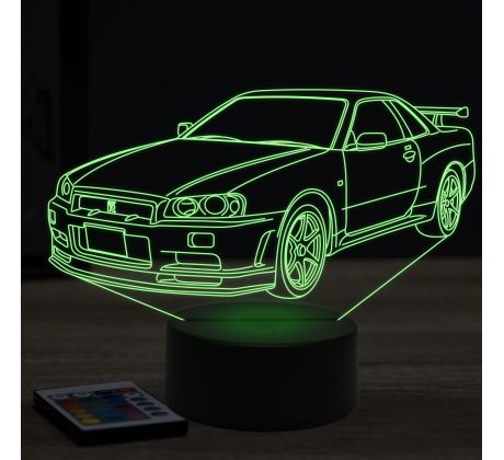 Beling 3D lampa,nissan GTR R34, 7 farebná Y113