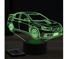 Beling 3D lampa,Mitsubishi Evo X model 2 ,7 farebná Y37